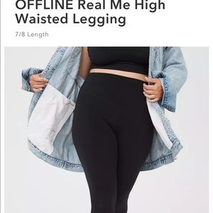 Aerie Offline 7/8 black leggings XL